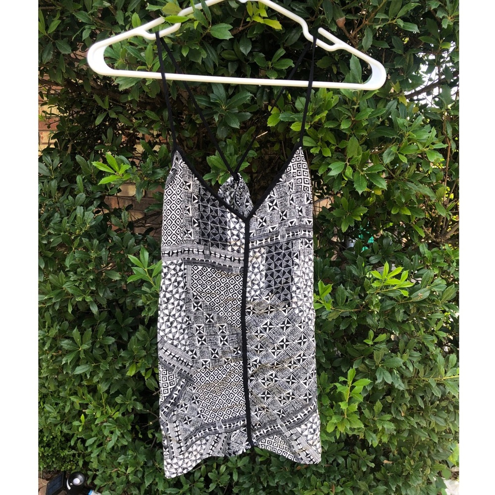 Black and White Aztec Top